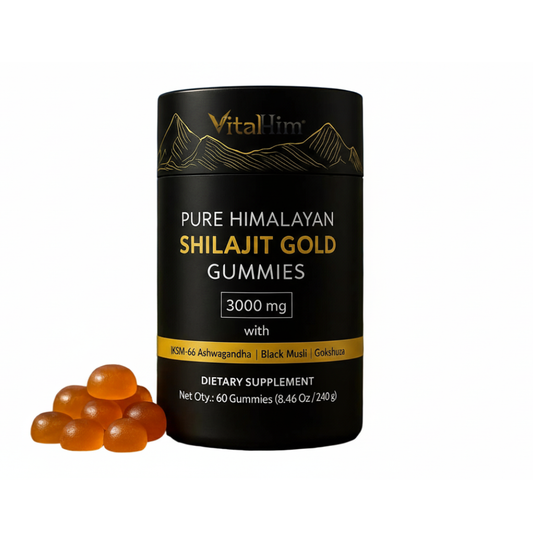 Shilajit Gold Gummies – Énergie & Vitalité Naturelle (60 gummies)