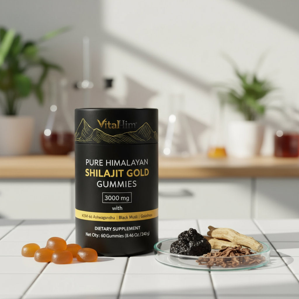 Shilajit Gold Gummies – Énergie & Vitalité Naturelle (60 gummies)